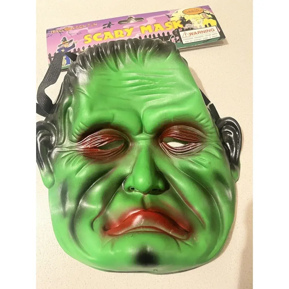 Vintage Halloween Frankenstein Rubber Laytex Masks New with tags Old Stock